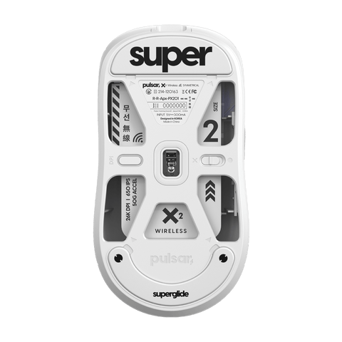 Superglide Glass mouse skates for Pulsar X2 Wireless