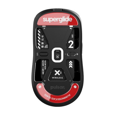 Superglide Glass mouse skates For Pulsar X2 Gaming mouse