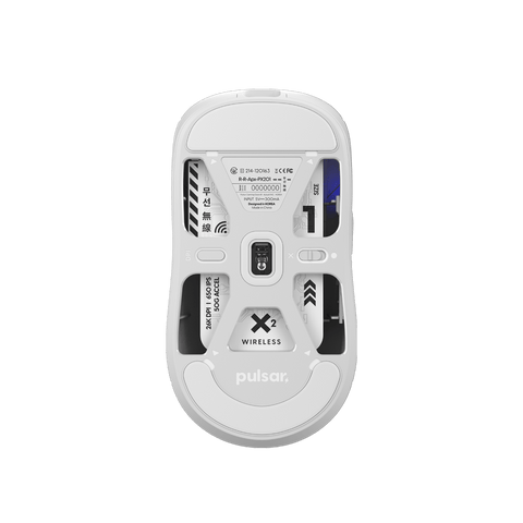 X2 mini gaming mouse White bottom